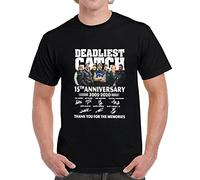 YHBCVSS Deadliest Catch 15th Anniversary 2005-2020 Signature T Shirt(X-Large)