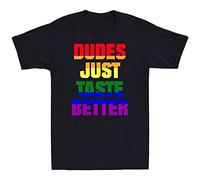 YHBCVSS Dudes Just Taste Better Rainbow 3rd Gender LGBT Lesbian Pride Funny Gift T-Shirt Top Sweatshirt(Large)