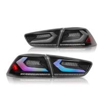 YHBH Car Tail Light For Mitsubishi For Lancer 10 EVO X DRL Dynamic Turn Signal Reverse Brake Rear Assembly Rear Light Assemblies(Type B RGB colorful)