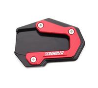 YHBH Motorcycle Side Stand Foot Enlarger Plate Extender For Ducati Scrambler 1100 2015-2025 Support Plate Anti-skid Base Kickstand Pad Anti Slip(RED)