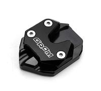 YHBH Motorcycle Side Stand Foot Enlarger Plate Extender For GROM MSX125 SP 2014-2025 Support Enlarge Anti-skid Base Kickstand Pad Anti Slip(Black)