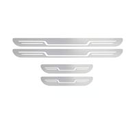 YHBIBI 4Pcs Car Door Sill Protector for AUDI A6 WagonC7 2011-2018, Welcome Pedal, Scuff Guard Non-Slip Styling Decoration Styling Accessory,D-Silver Brushed
