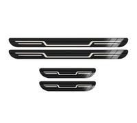 YHBIBI 4Pcs Car Door Sill Protector for Mercedes C class Wagon Kombi 2007-2014 S204, Welcome Pedal, Scuff Guard Non-Slip Styling Decoration Styling Accessory,A-Black Brushed