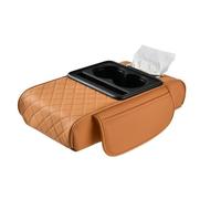 YHBIBI Car Armrest Mat for Ford Mustang MARCH-E 2021-2023, Armrest Box Heightening Mat With Cup Holder Storage, Interior Accessories,A-Ideal Orange