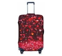 YHBLYKXP Abstract Heart print Luggage cover, suitcase protector, elasticated protective sleeve, fits 18-32 inch suitcases, White, S