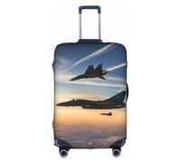 YHBLYKXP Aircraft Fighter Jets print Luggage cover, suitcase protector, elasticated protective sleeve, fits 18-32 inch suitcases, White, XL