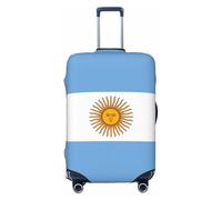 YHBLYKXP Argentine flag Luggage protection cover with zipper to prevent scratches and tears, fit for checked luggage, Black, S