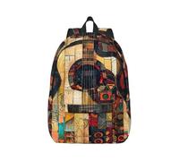 YHBLYKXP Art Guitar Pattern print Canvas backpack Travel Backpack Carry on Backpack Business Work Backpack, Black, S, Rucksack Backpacks