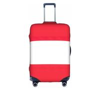 YHBLYKXP Austrian flag print Luggage cover, suitcase protector, elasticated protective sleeve, fits 18-32 inch suitcases, White, S
