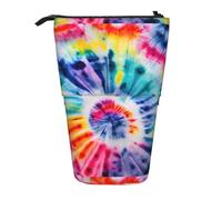 YHBLYKXP Beautiful World Rainbow Tribe print Vertical retractable pencil case, Storage bag, fit for office travel and daily carrying