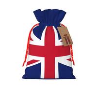 YHBLYKXP British flag Drawstring Christmas bag, birthday Thanksgiving, anniversary and party present packaging