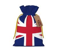 YHBLYKXP British flag Drawstring Christmas bag, birthday Thanksgiving, anniversary and party present packaging