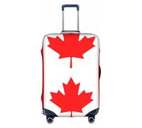 YHBLYKXP Canadian flag print Luggage cover, suitcase protector, elasticated protective sleeve, fits 18-32 inch suitcases, White, L