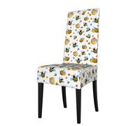 YHBLYKXP Cartoon Bee Pattern Print Custom Stretch Chair Cover, Personalized Elastic Slipcover for Home Dining Hotel Party Decor