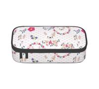 YHBLYKXP Cartoon Llama Alpaca Printed Large Capacity Office Box, Stationery Organiser Office Cosmetic Bag, Black, BD004