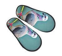 YHBLYKXP cartoon pigeon 4 print Cozy Cotton Slippers Warm House Shoes with, Lightweight Washable Winter Indoor Slippers