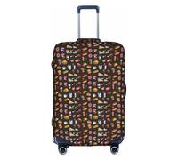 YHBLYKXP Chicken leg burger drink print Trolley case protective cover, Fashion Suitcase Protector Fits, hidden zipper, White, S