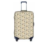 YHBLYKXP Coffee and Sweets Sugar print Trolley case protective cover, Fashion Suitcase Protector Fits, hidden zipper, White, XL