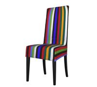 YHBLYKXP Colored Stripes Print Custom Stretch Chair Cover, Personalized Elastic Slipcover for Home Dining Hotel Party Decor