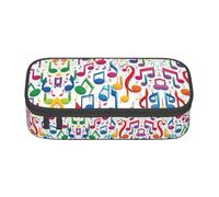 YHBLYKXP Colorful Music Notes 1 print Large Capacity Storage Bag Travel Office Supplies Box, Makeup Bag, Desk Organizer with