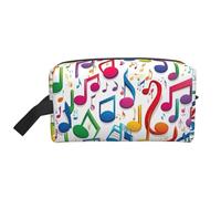 YHBLYKXP Colorful Music Notes 1 print Large capacity travel grooming storage bag, portable makeup bag, daily storage bag