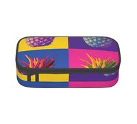 YHBLYKXP Colorful pineapple pattern Printed Large Capacity Office Box, Stationery Organiser Office Cosmetic Bag