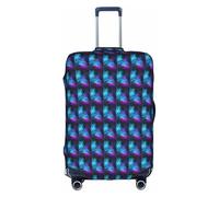 YHBLYKXP Cool star river print Luggage cover, suitcase protector, elasticated protective sleeve, fits 18-32 inch suitcases, White, S