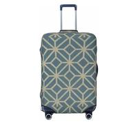 YHBLYKXP coral coloured patterns Luggage protection cover with zipper to prevent scratches and tears, fit for checked luggage, Black, S