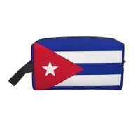YHBLYKXP Cuban flag print Large capacity travel grooming storage bag, portable makeup bag, daily storage bag