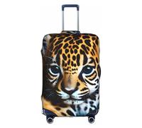 YHBLYKXP Cute Baby Jaguar 1 print Trolley case protective cover, Fashion Suitcase Protector Fits, hidden zipper, White, XL