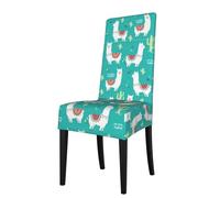 YHBLYKXP Cute White Llama and Cactus Print Custom Stretch Chair Cover, Personalized Elastic Slipcover for Home Dining Hotel Party Decor