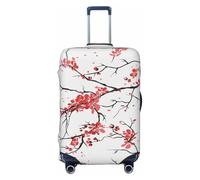 YHBLYKXP delicate cherry blossoms Luggage protection cover with zipper to prevent scratches and tears, fit for checked luggage, Black, L