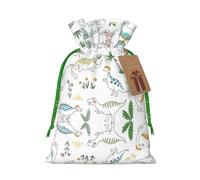 YHBLYKXP Dinosaur Walking Drawstring Christmas bag, birthday Thanksgiving, anniversary and party present packaging