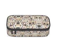 YHBLYKXP Dog Bones Paw print Large Capacity Storage Bag Travel Office Supplies Box, Makeup Bag, Desk Organizer with