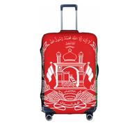 YHBLYKXP Flag of Afghanistan print Luggage cover, suitcase protector, elasticated protective sleeve, fits 18-32 inch suitcases, White, L