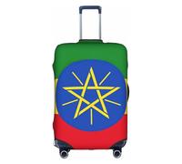 YHBLYKXP Flag of Ethiopia print Luggage cover, suitcase protector, elasticated protective sleeve, fits 18-32 inch suitcases, White, XL
