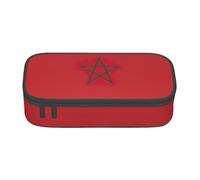 YHBLYKXP Flag of Morocco print Large Capacity Storage Bag Travel Office Supplies Box, Makeup Bag, Desk Organizer with, Black, One Size, Concise