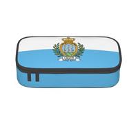 YHBLYKXP Flag of San Marino print Large Capacity Storage Bag Travel Office Supplies Box, Makeup Bag, Desk Organizer with, Black, One Size, Concise