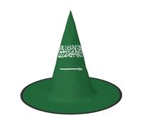 YHBLYKXP Flag of Saudi Arabia Adjustable Halloween Witch Hat with Foldable Brim for Costume Party,Carnival, masquerade ball
