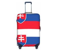 YHBLYKXP Flag of Slovakia print Luggage cover, suitcase protector, elasticated protective sleeve, fits 18-32 inch suitcases, White, XL