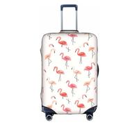 YHBLYKXP Flamingo. print Trolley case protective cover, Fashion Suitcase Protector Fits, hidden zipper, White, M