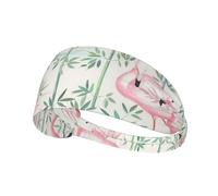 YHBLYKXP Floral Flamingo Botany Print Headbands, Fitness Headbands Fashion Hair Accessories, Elastic Sports Hair Bands, Black