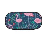 YHBLYKXP Floral Swan print Oxford cloth pencil case with ordered mesh compartments - a practical choice or travel
