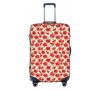 YHBLYKXP flower. print Luggage cover, suitcase protector, elasticated protective sleeve, fits 18-32 inch suitcases, White, L