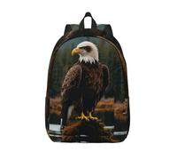 YHBLYKXP Flying Eagle print Duffel Bag, Lightweight Duffel Bag, Casual Backpack, 17.7 x 6.3 x 12.2 inches, Black, M