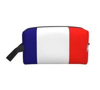 YHBLYKXP French flag print Large capacity travel grooming storage bag, portable makeup bag, daily storage bag