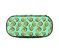 YHBLYKXP Fresh Tropical Fruit Avocado print Oxford cloth pencil case with ordered mesh compartments - a practical choice or travel