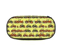 YHBLYKXP Green Fields Farming Machine print Oxford cloth pencil case with ordered mesh compartments - a practical choice or travel