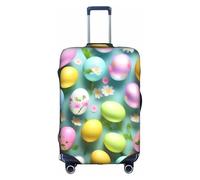 YHBLYKXP Happy Easter Holiday print Trolley case protective cover, Fashion Suitcase Protector Fits, hidden zipper, White, XL