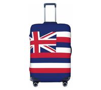 YHBLYKXP Hawaii Flag Luggage protection cover with zipper to prevent scratches and tears, fit for checked luggage, Black, L